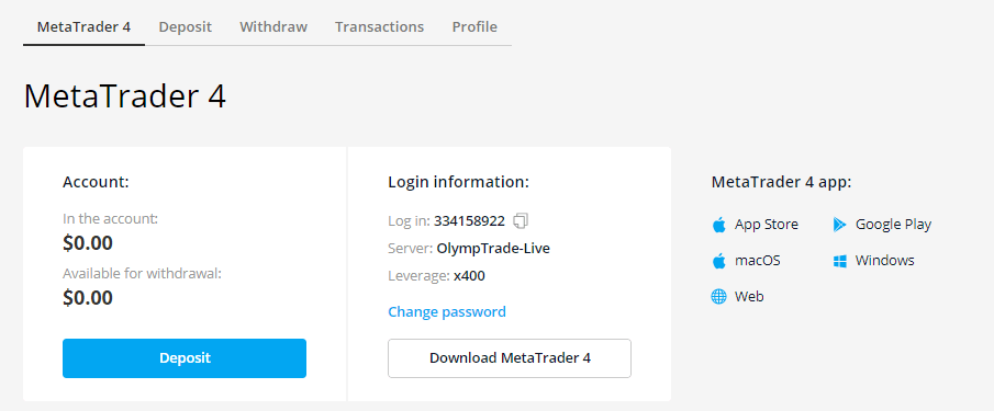 A Complete Guide to using MetaTrader 4 (MT4) with Olymp Trade A Complete Guide to using MetaTrader 4 (MT4) with Olymp Trade