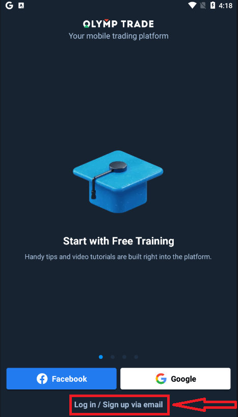 Ki jan yo kreye yon kont epi enskri nan Olymptrade Ki jan yo kreye yon kont epi enskri nan Olymptrade