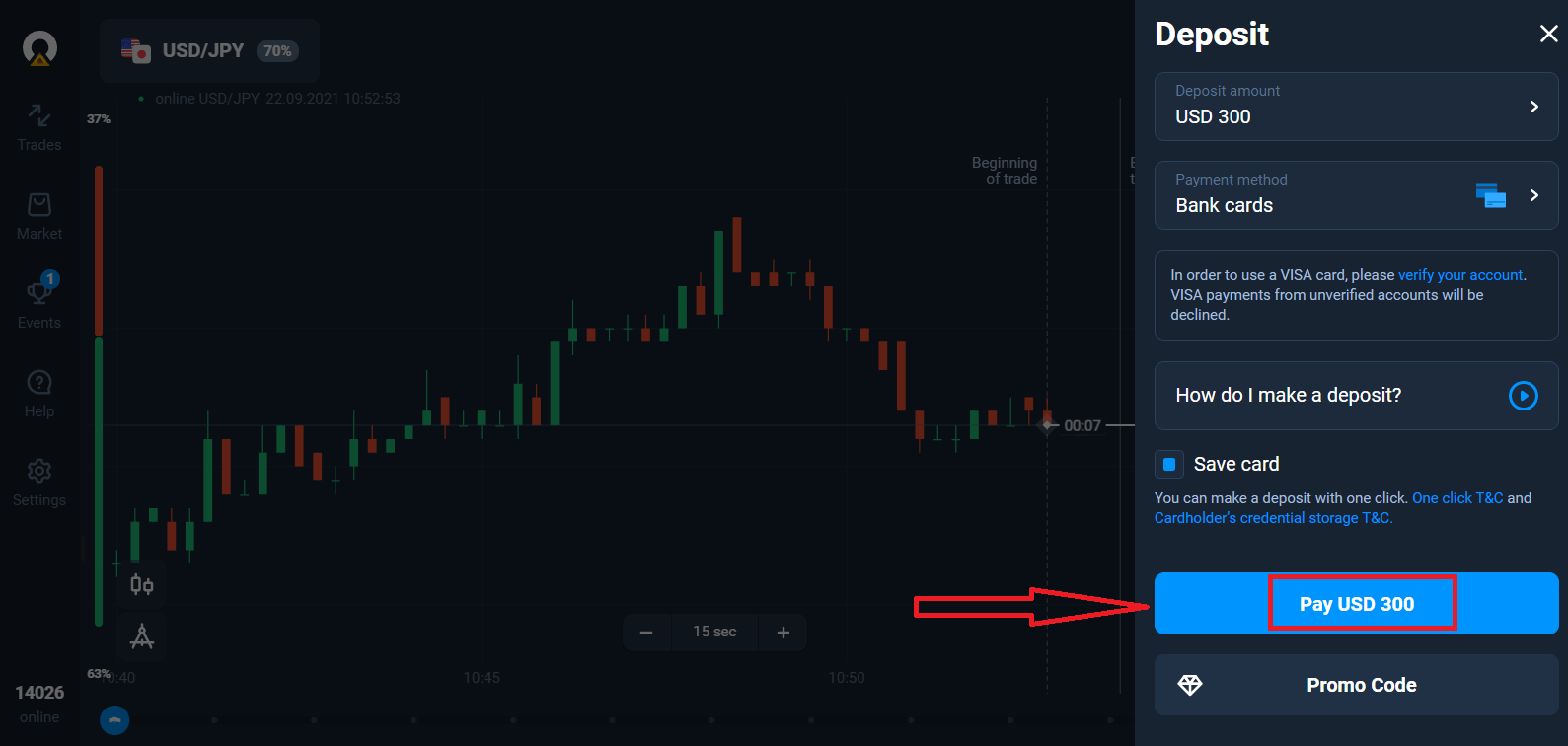 Як робити депозит і торгувати на Olymptrade