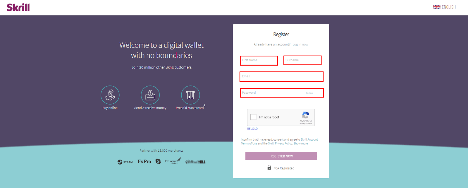 Como depositar e sacar dinheiro da Olymptrade com uma carteira eletrônica Skrill