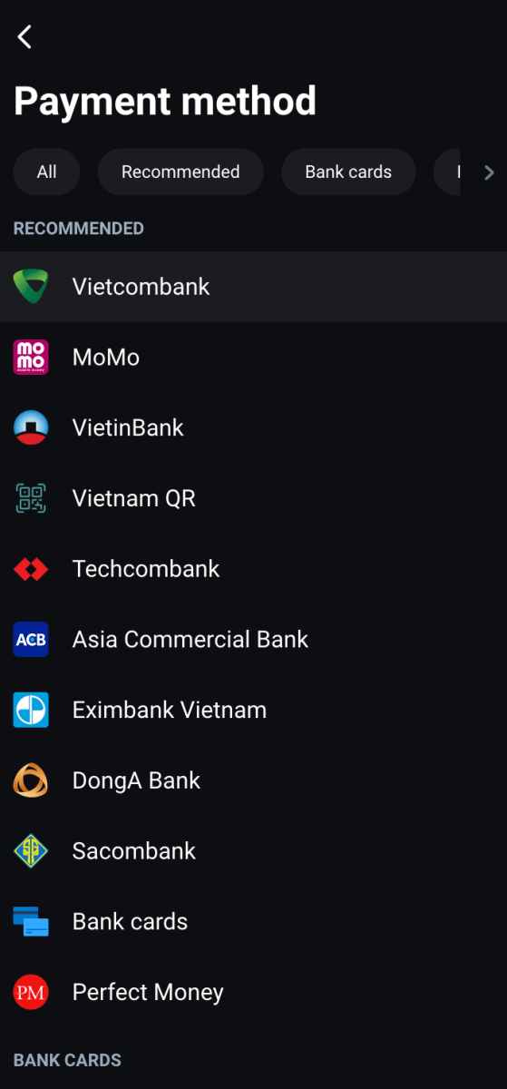 วิธีฝากเงินใน Olymptrade ผ่านการโอนเงินผ่านธนาคาร วิธีฝากเงินใน Olymptrade ผ่านการโอนเงินผ่านธนาคาร