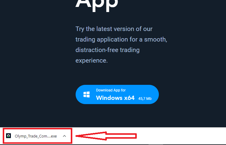 如何下載並安裝適用於筆記型電腦/PC（Windows、macOS）的 Olymptrade 應用程式