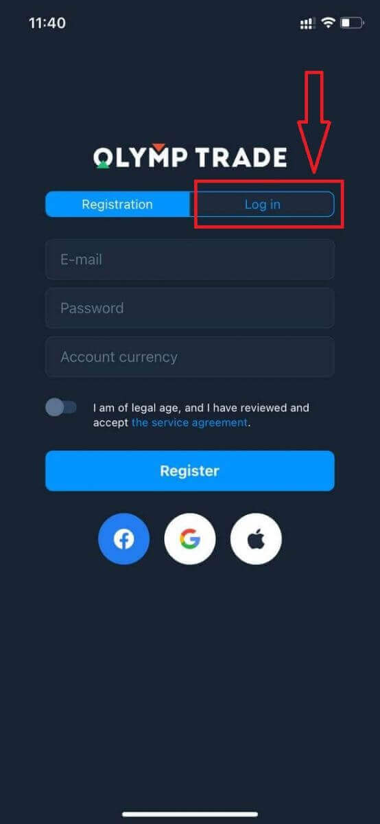 Como fazer login e começar a negociar na Olymptrade