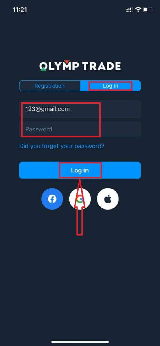 Como fazer login e começar a negociar na Olymptrade